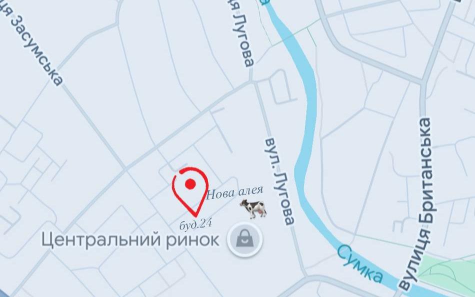 Карта: Центральний ринок, будиночок №24 на новій алеї